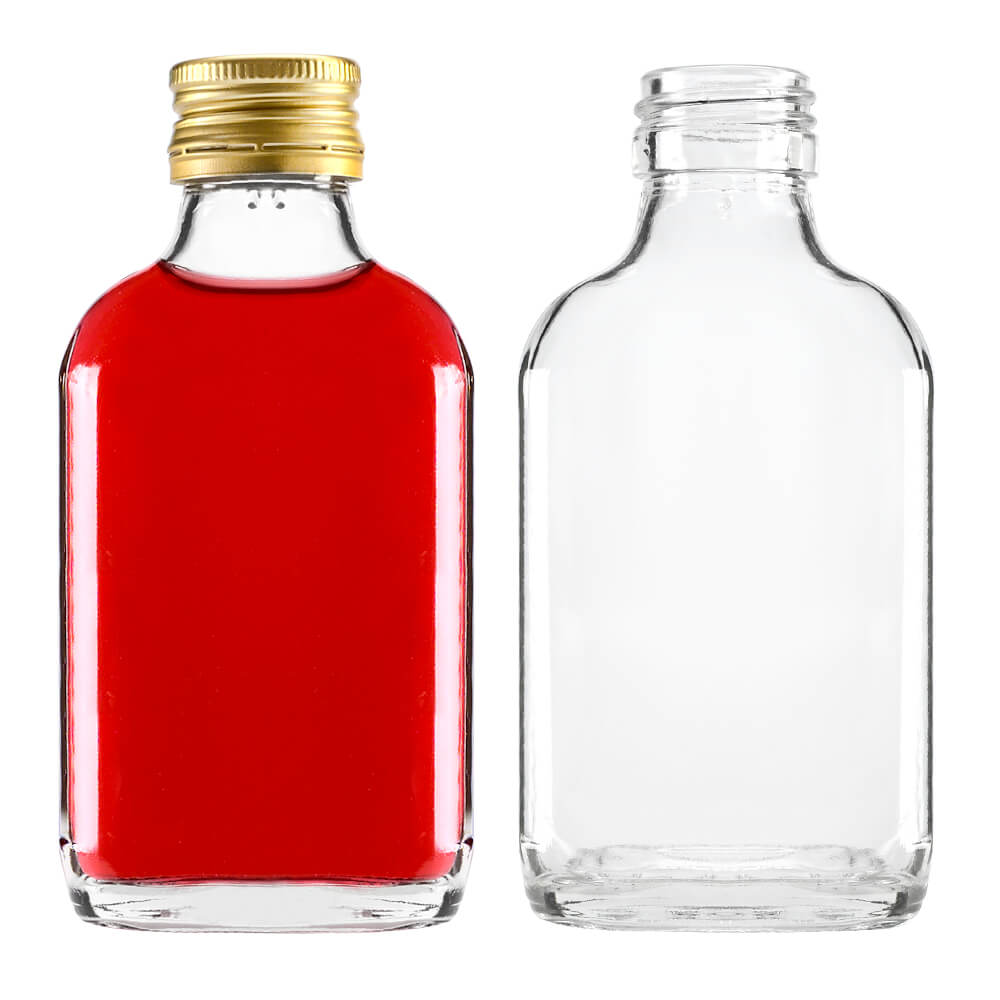 Bouteille en verre 100ml 12cm plate megamix.sk