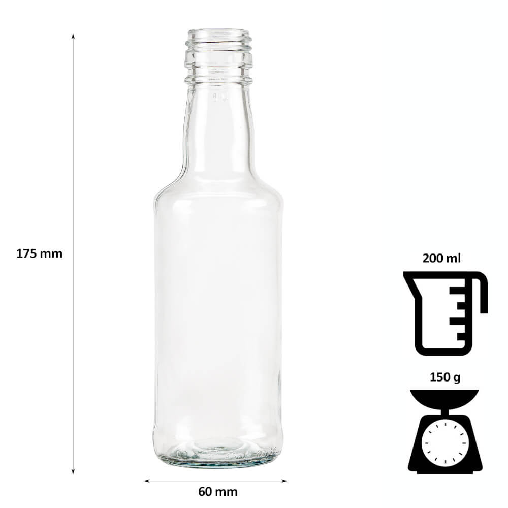 Bouteille en verre 200ml 17cm MONOPOL megamix.sk