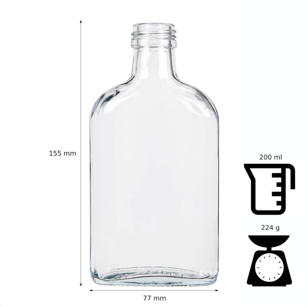 Bouteille en verre 200ml 16cm fat megamix.sk