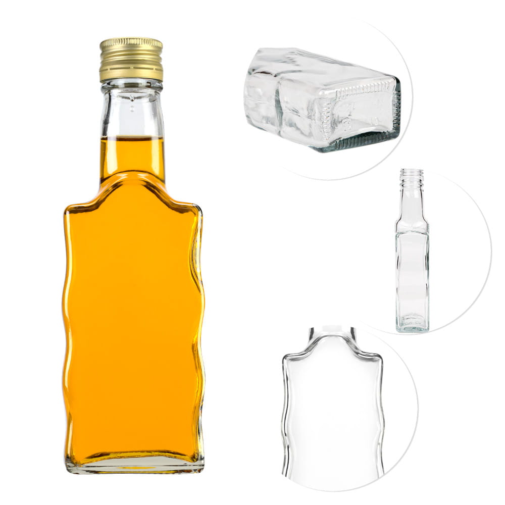 Bouteille en verre 200ml 18cm WAVE megamix.sk