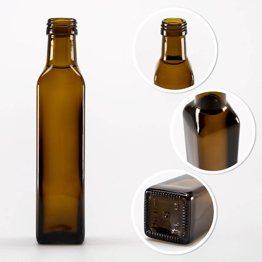 Bouteille en verre 250ml 21cm MARASCA olive megamix.sk