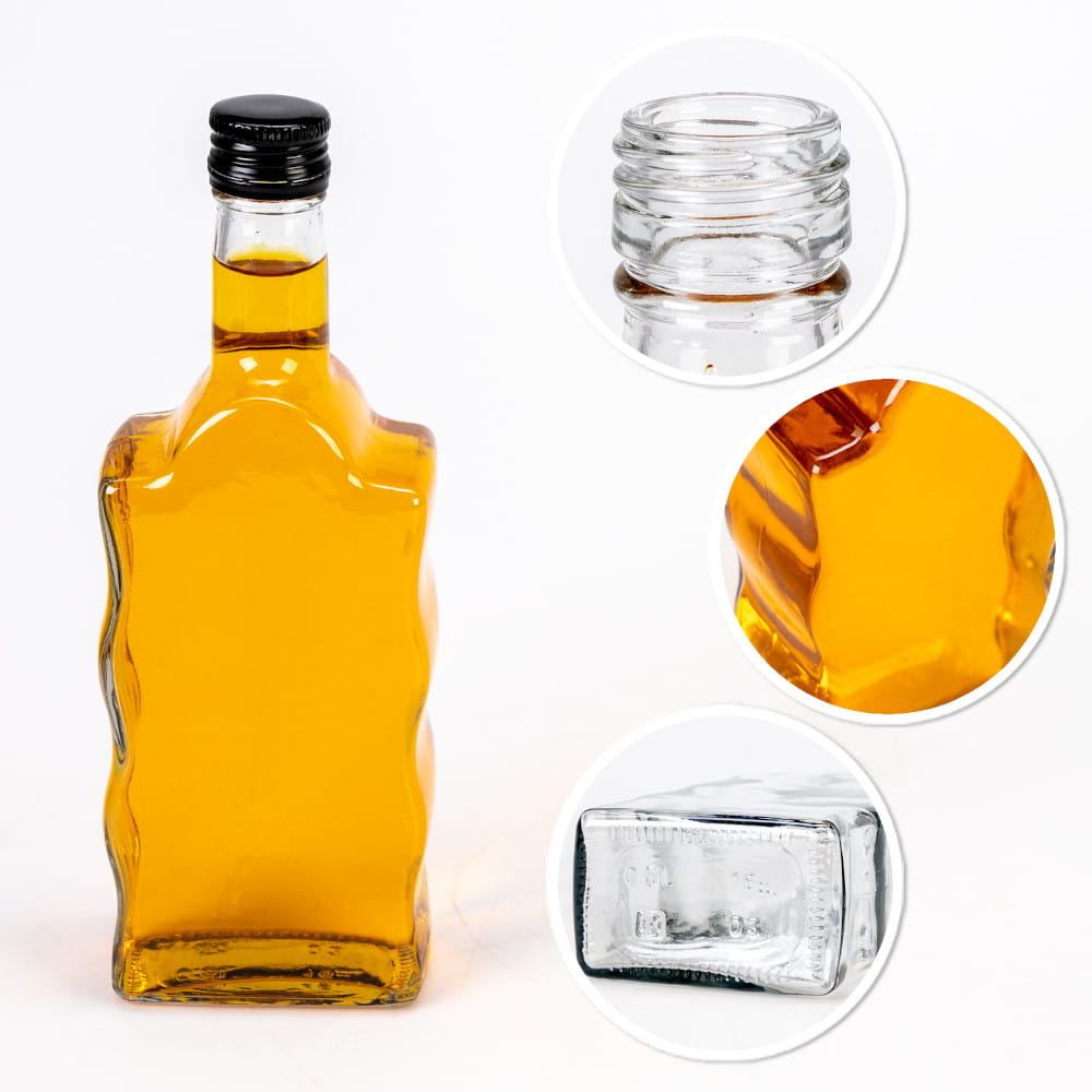 Bouteille en verre 500 ml 23 cm WAVE megamix.sk