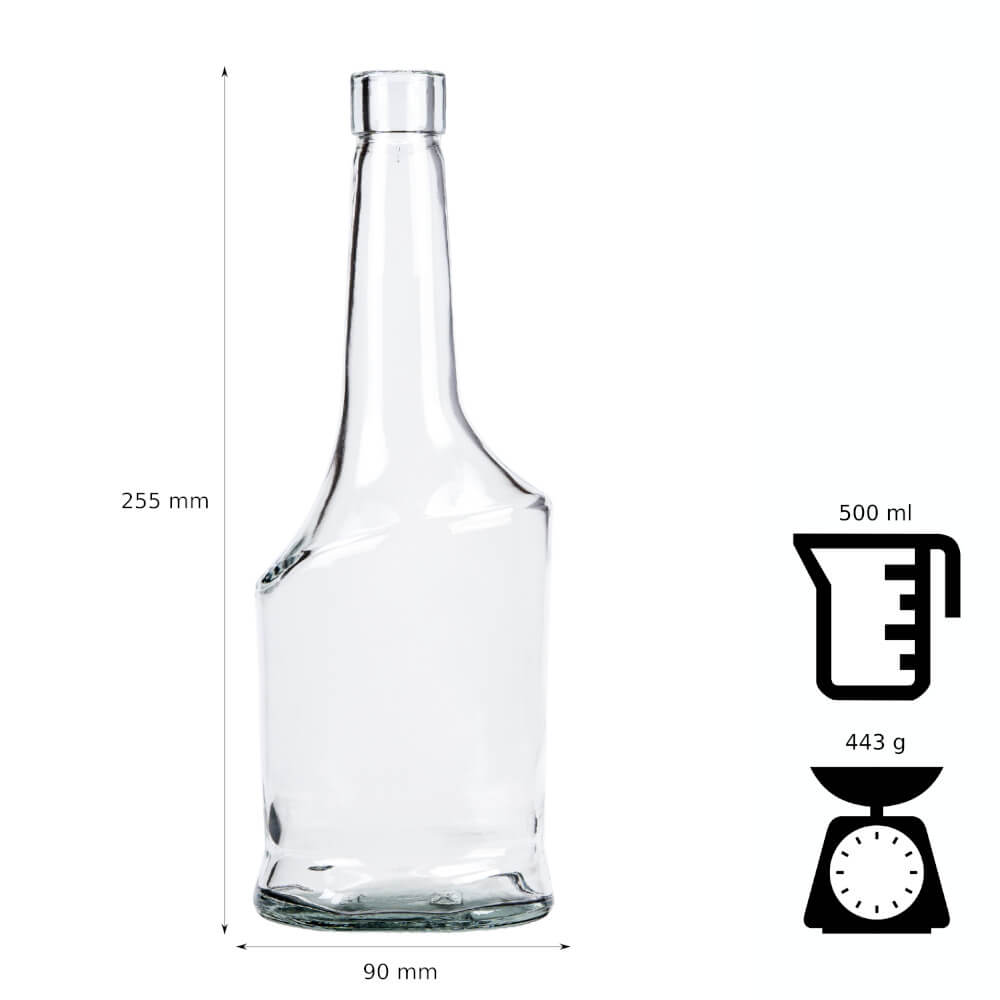 Bouteille en verre 500ml 25cm AISHA megamix.sk