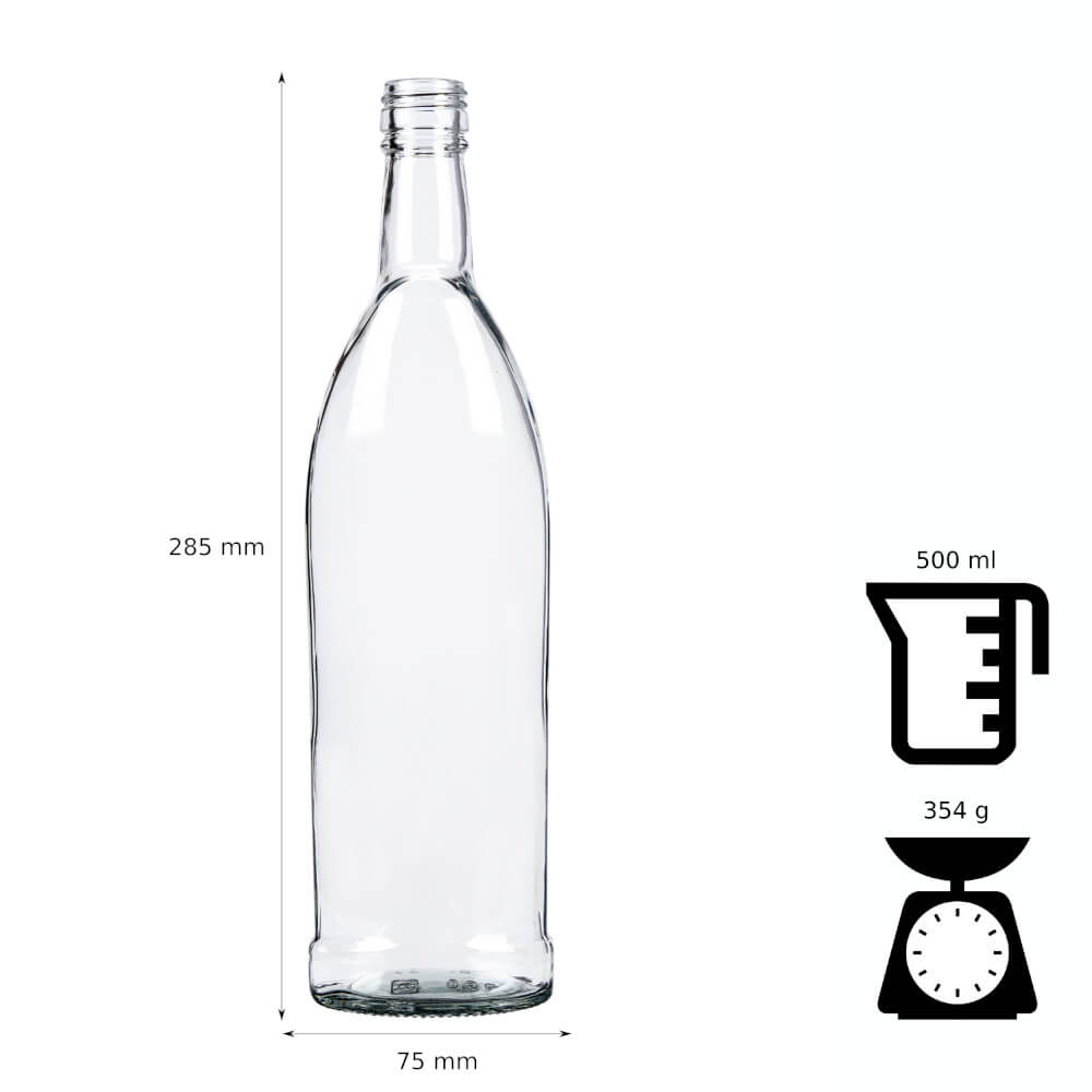 Bouteille en verre 500ml 28cm SPARK megamix.sk