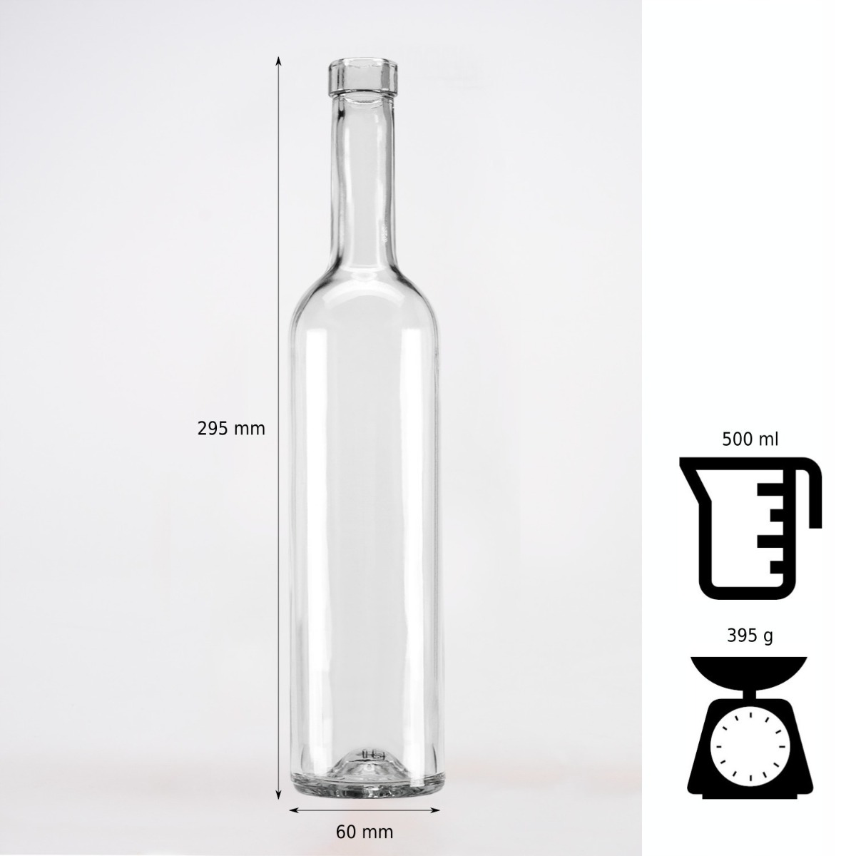 Bouteille en verre 500 ml 29 cm FUTURA megamix.sk