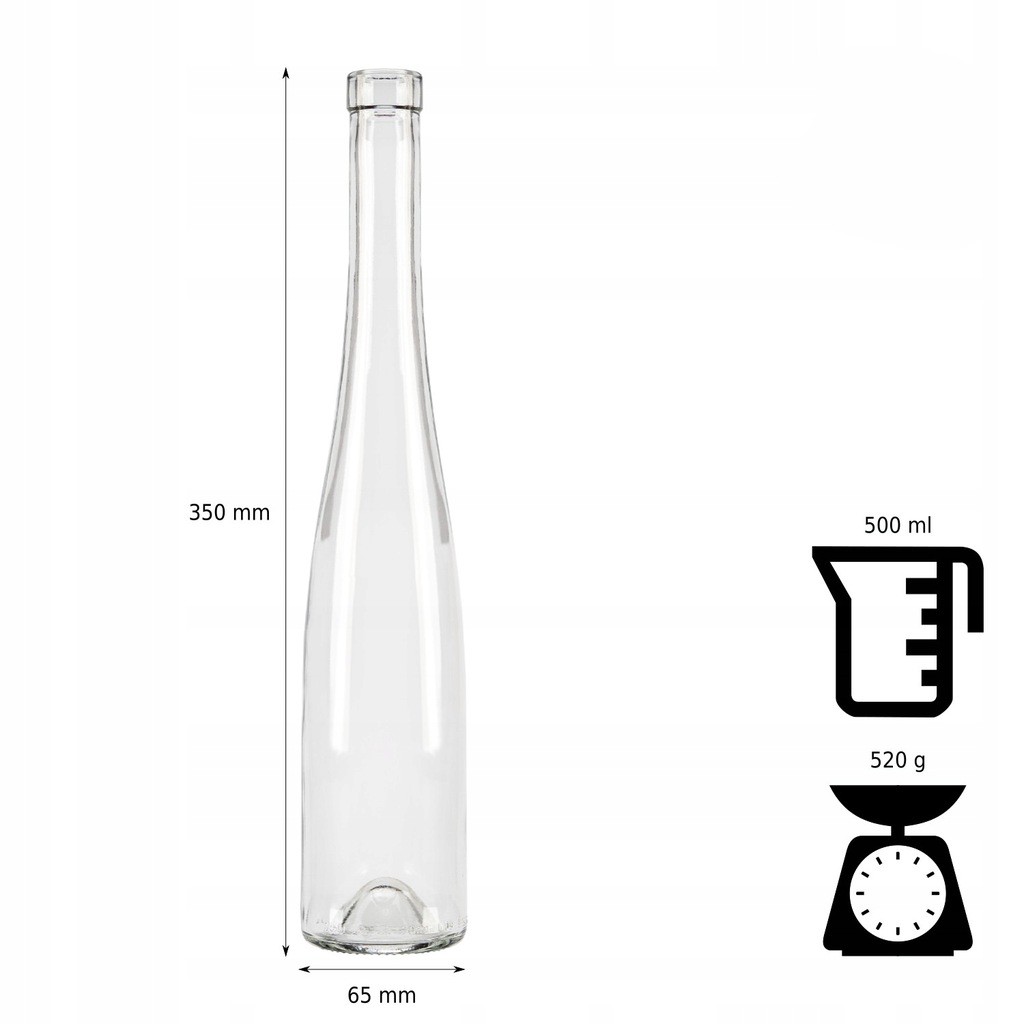 Bouteille en verre 500ml 35cm BELVEDERE megamix.sk