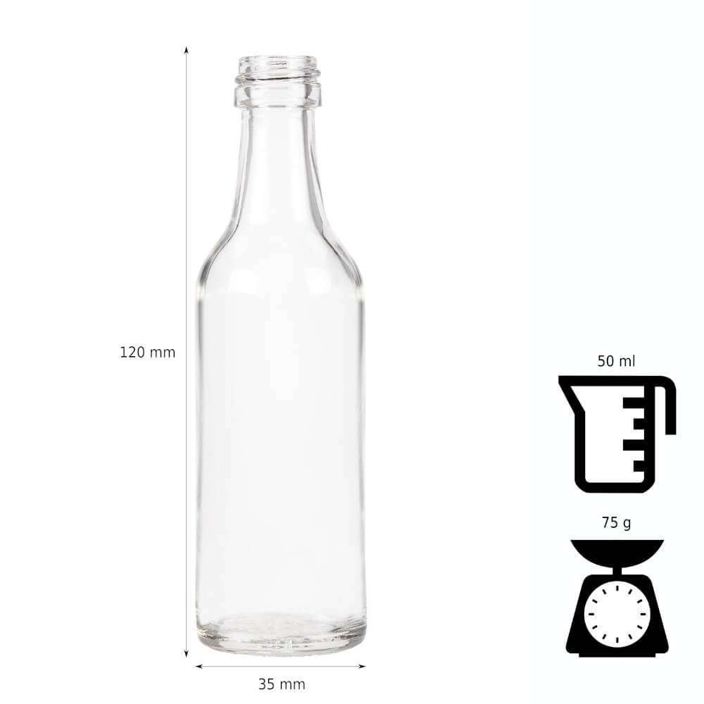 Bouteille en verre 50ml 12cm MONOPOL megamix.sk