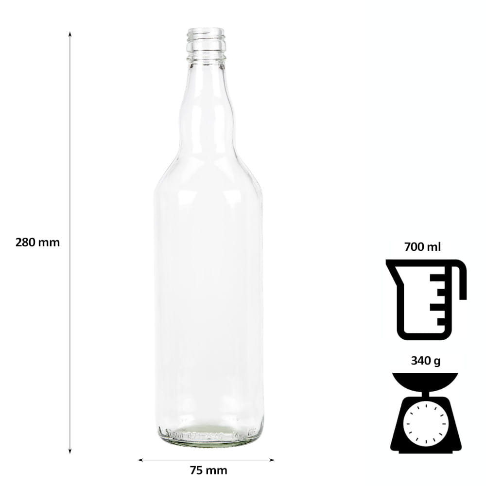 Bouteille en verre 700ml 28cm MONOPOL megamix.sk