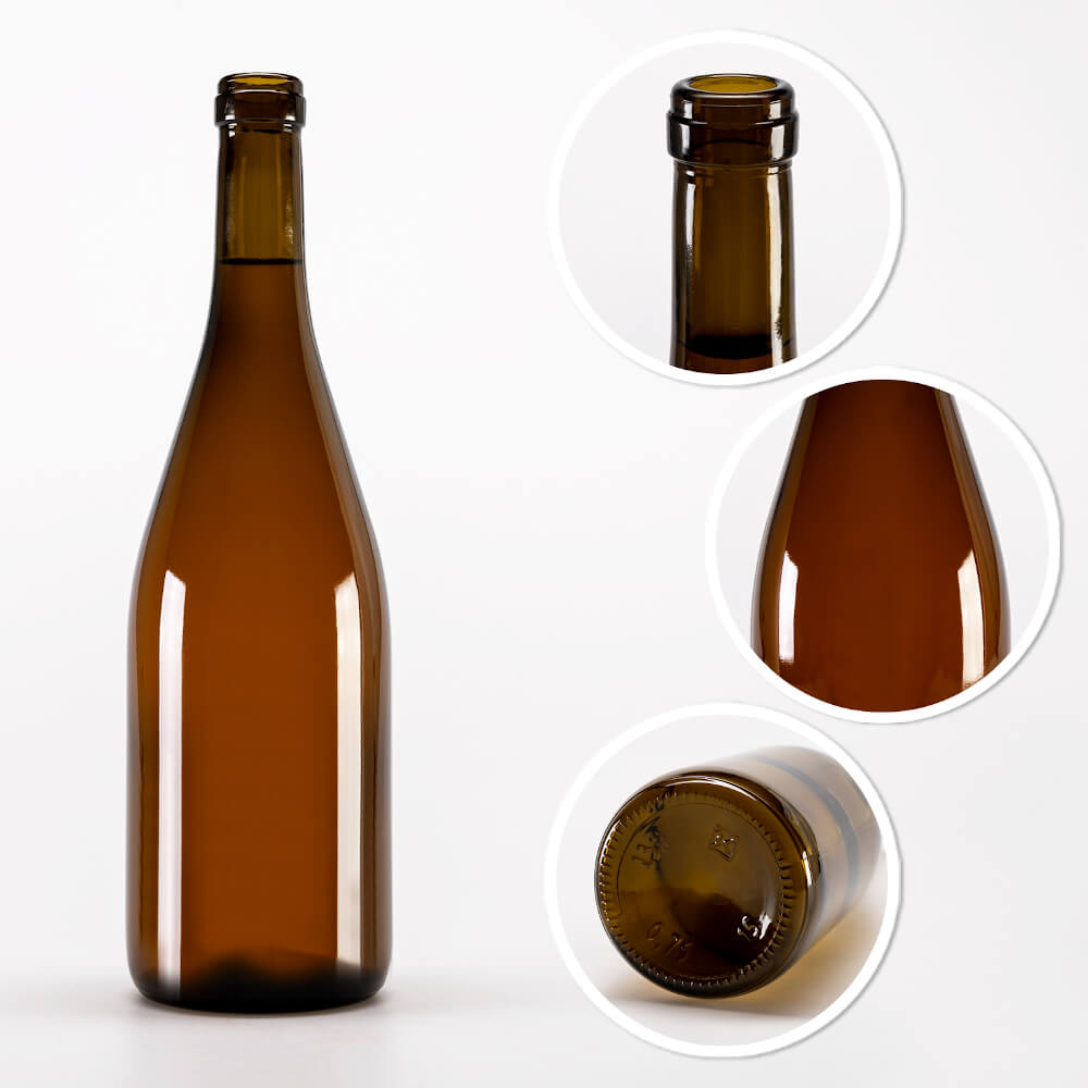 Bouteille en verre 750 ml 29 cm BURGUNDY megamix.sk