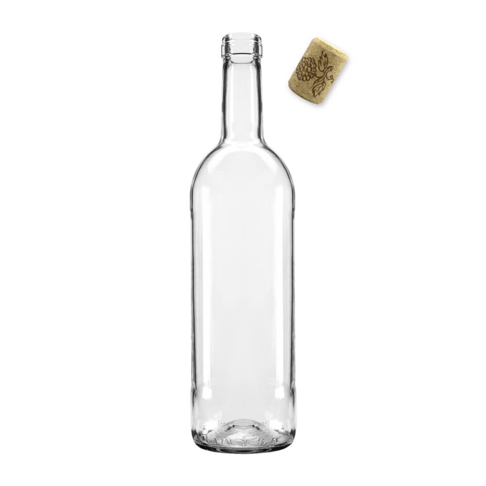 Bouteille en verre pour vin 750ml 29cm blanche megamix.sk