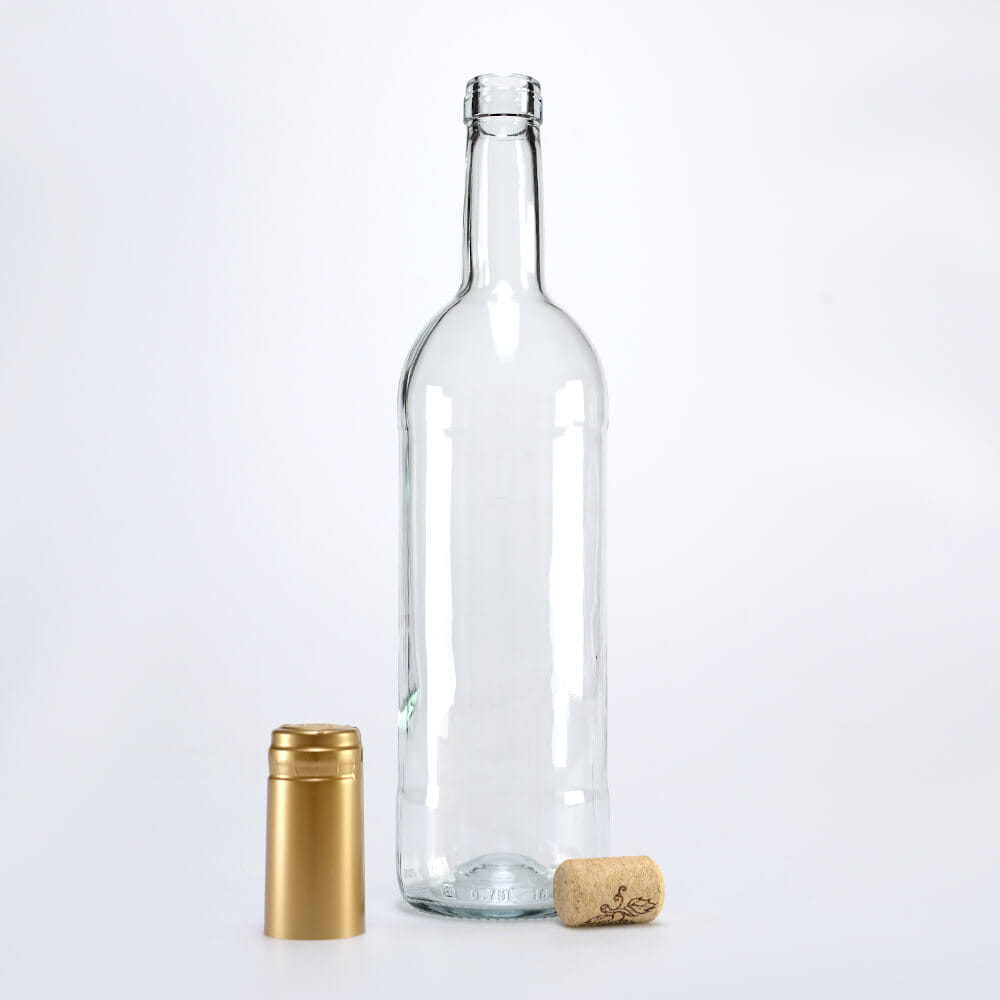 Bouteille en verre pour vin 750ml 29cm blanche megamix.sk