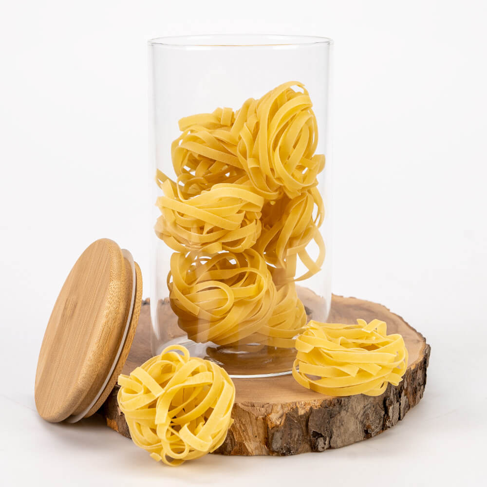 Contenant en verre boîte 1000ml 17cm avec couvercle en bois megamix.sk