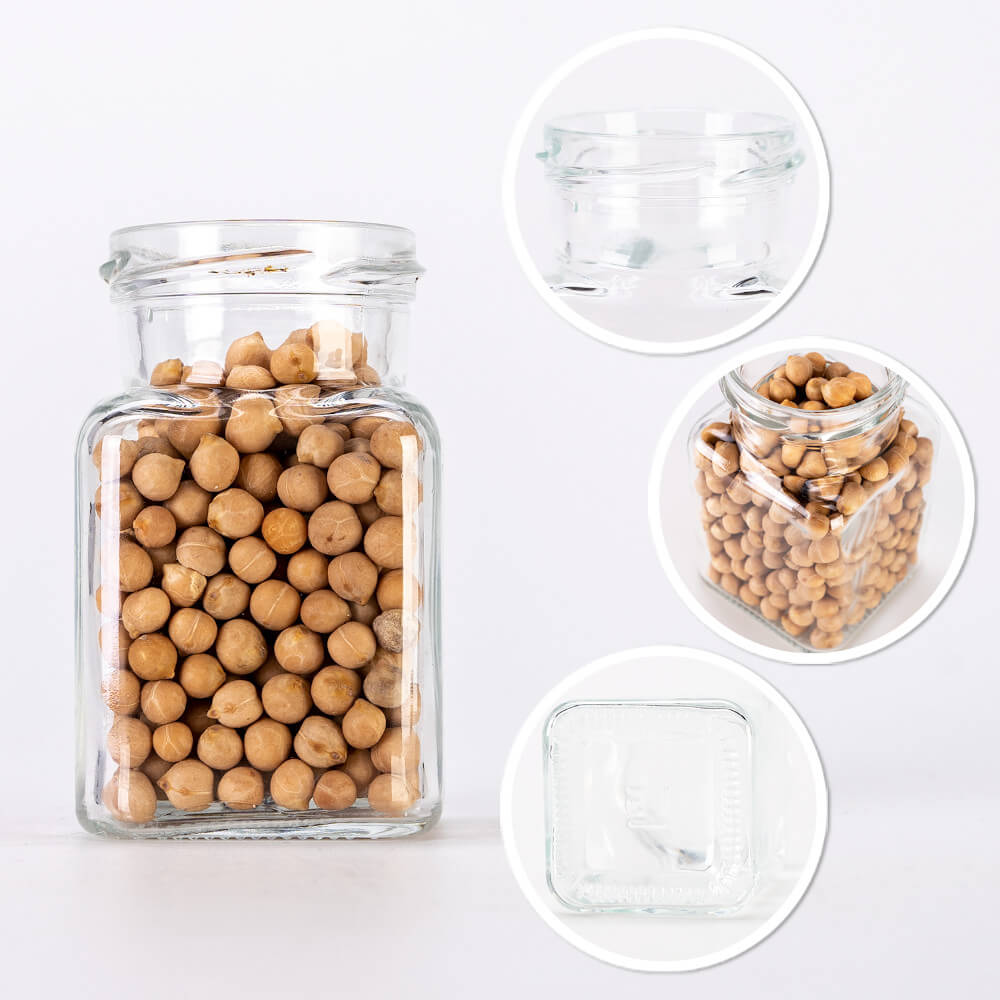 Récipient en verre 150ml 9cm avec couvercle megamix.sk