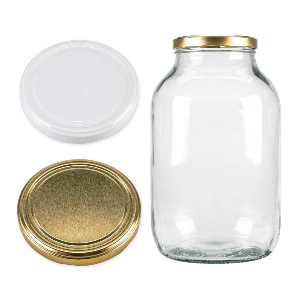 Récipient en verre boîte 4000ml 26cm avec couvercle megamix.sk