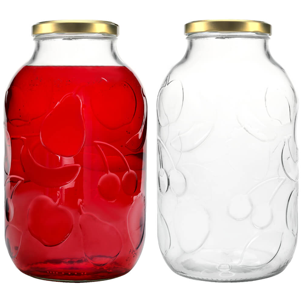 Récipient en verre boîte 5000ml 17cm avec couvercle megamix.sk