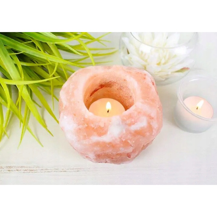 bougeoir en sel pour bougies chauffe-plat ioniseur de sel naturel de l'Himalaya megamix.sk