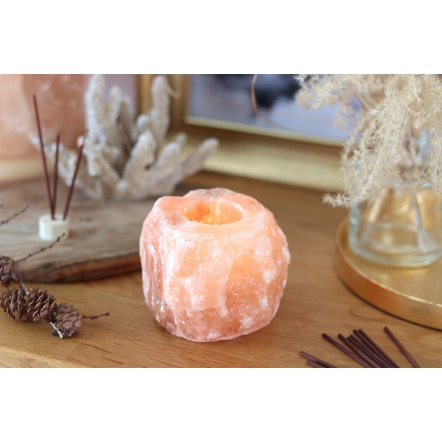 bougeoir en sel pour bougies chauffe-plat ioniseur de sel naturel de l'Himalaya megamix.sk