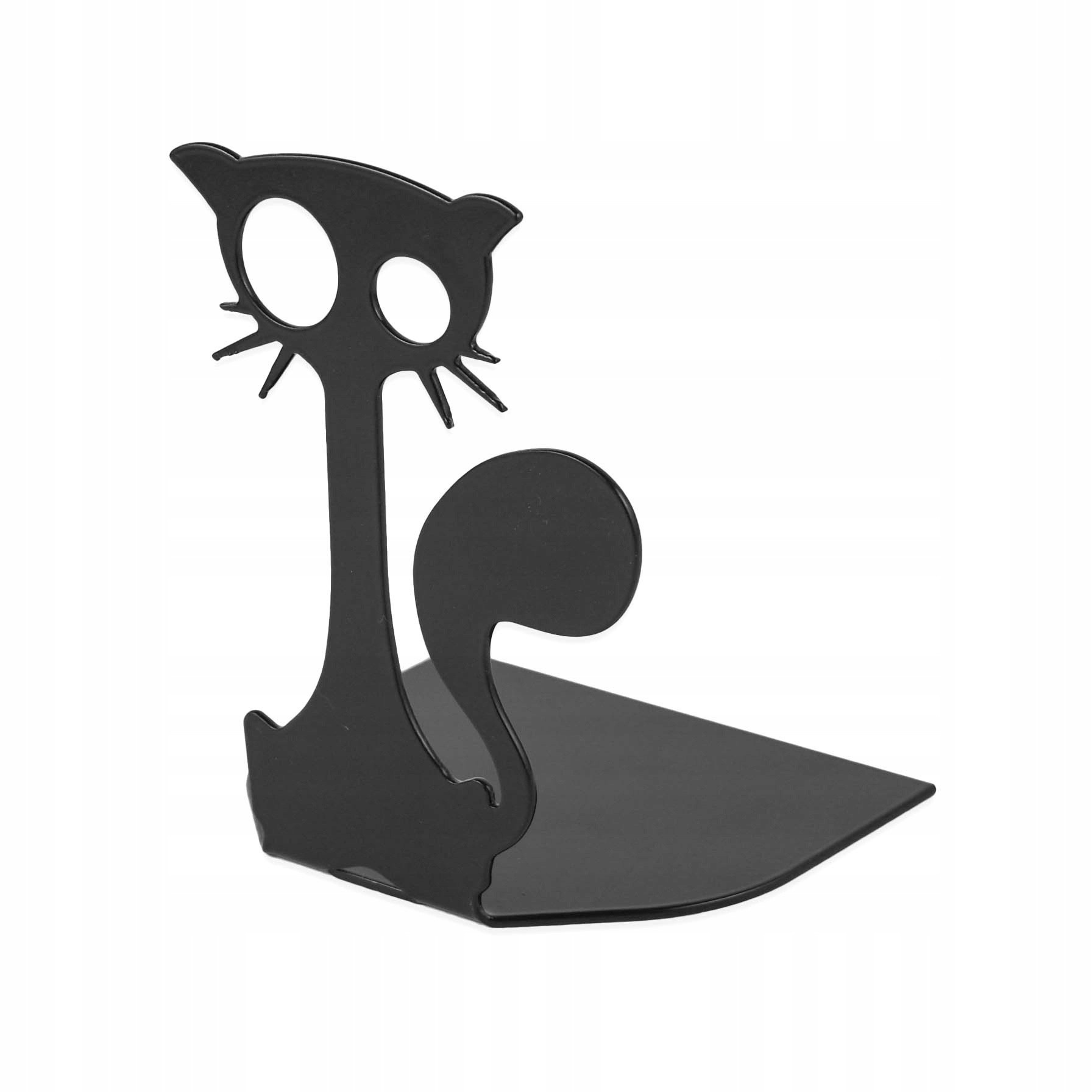 support métallique pour livres 10x12x8cm chat noir megamix.sk