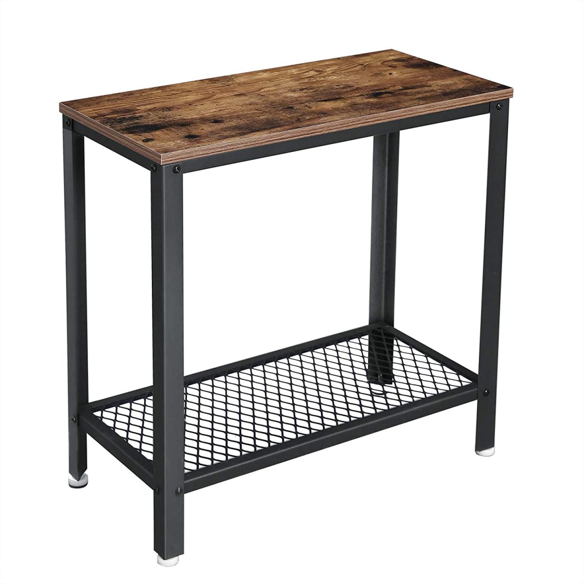 table 60x30x60cm avec étagère bois brun métal megamix.sk