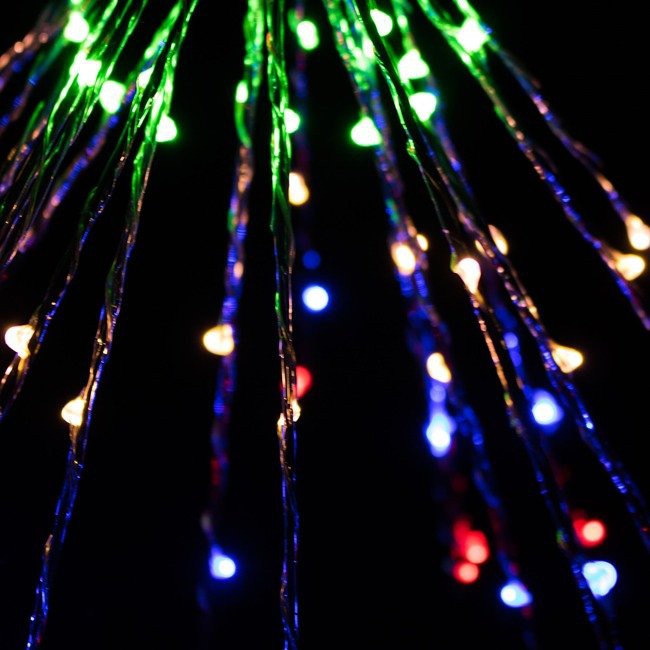 fil métallique lumineux 100 pcs LED étoile multicolore 8 fonctions megamix.sk