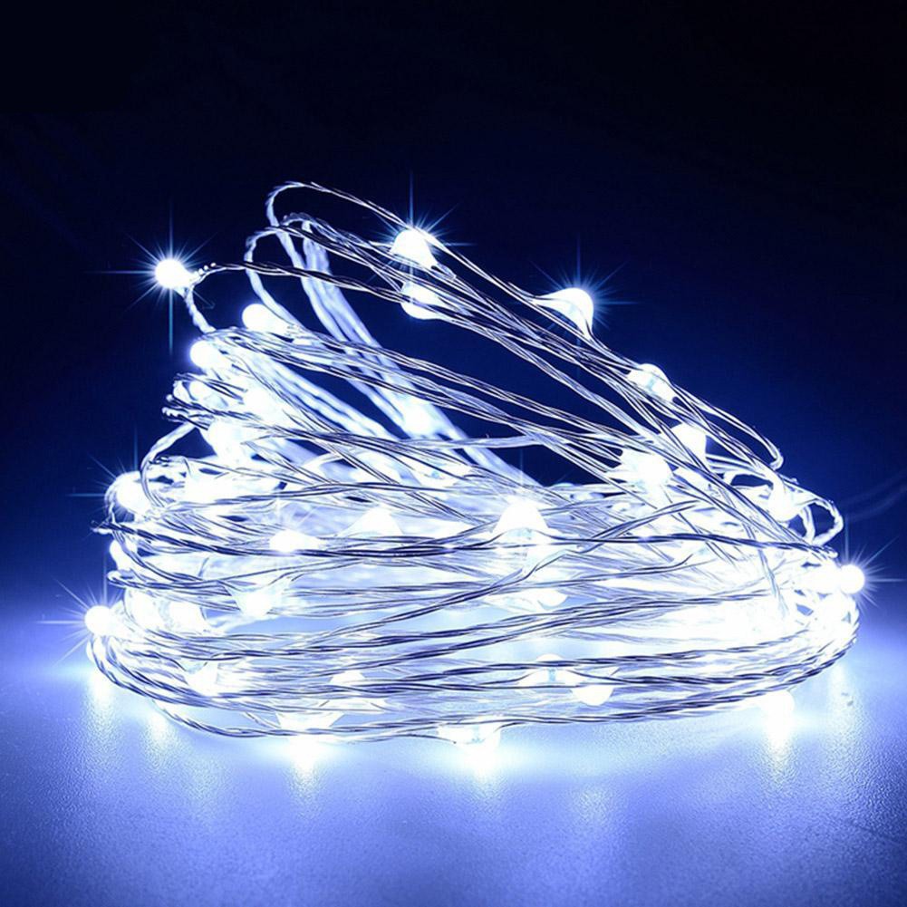 Fil de lumière avec 20 LED sur piles, couleur de lumière blanc froid megamix.sk