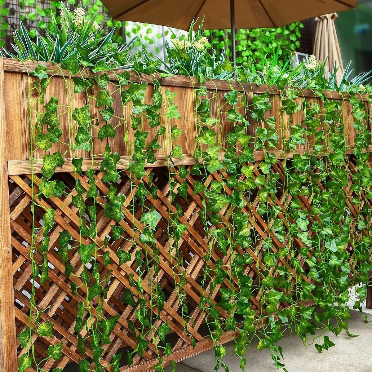 Lierre artificiel pour balcon 6 pcs 2m décoration murale megamix.sk