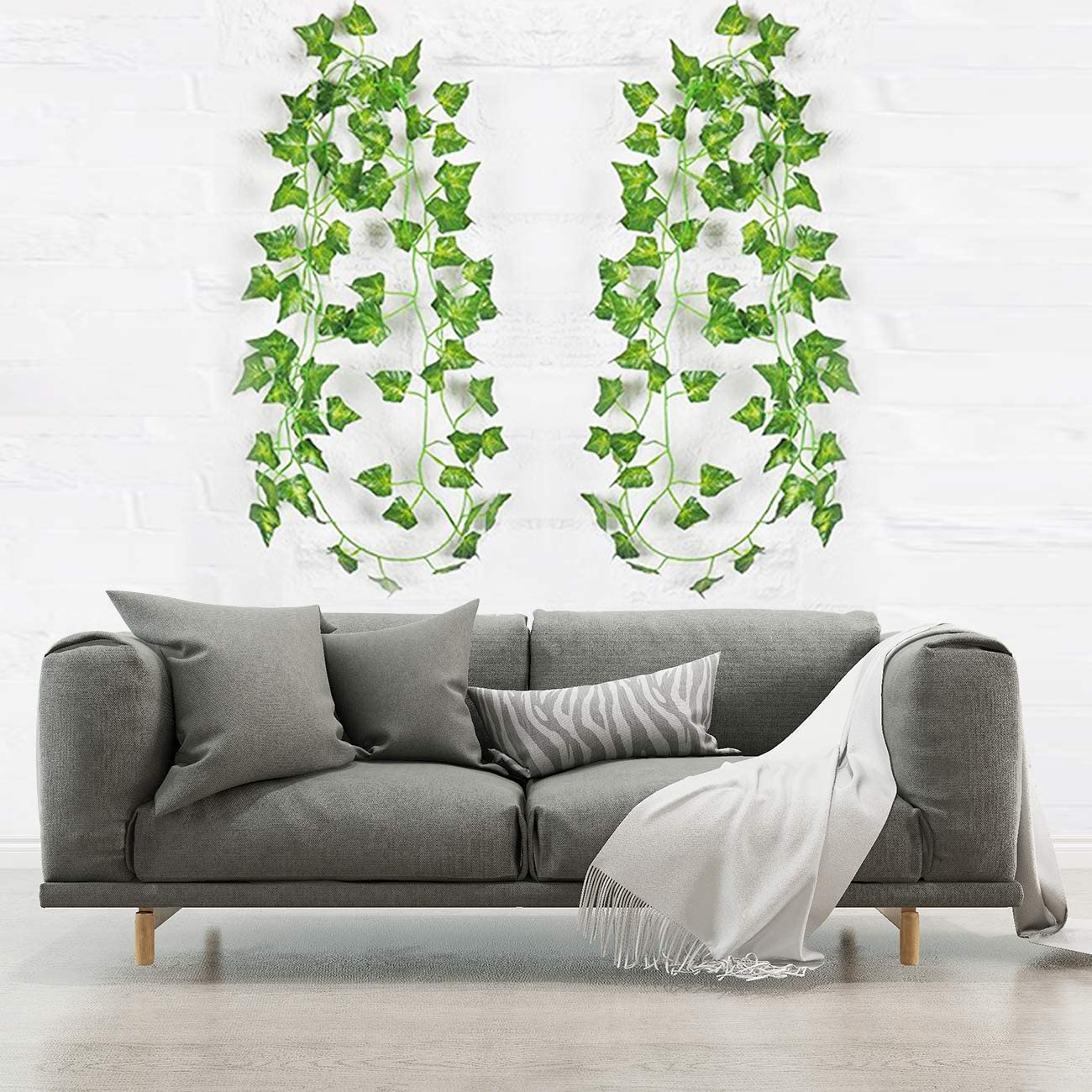 Lierre artificiel pour balcon 6 pcs 2m décoration murale megamix.sk
