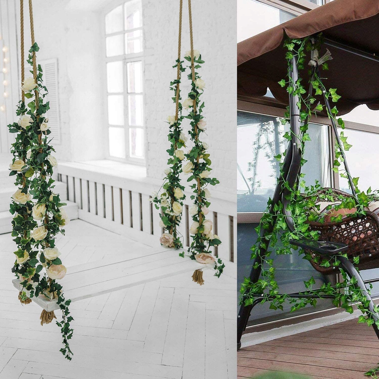 Lierre artificiel pour balcon 6 pcs 2m décoration murale megamix.sk