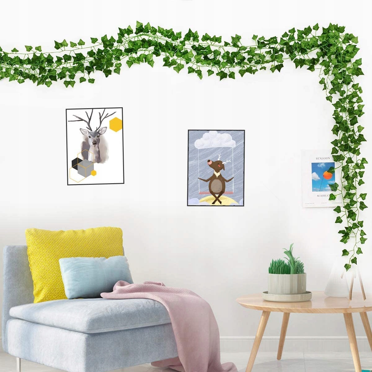 Lierre artificiel pour balcon 6 pcs 2m décoration murale megamix.sk