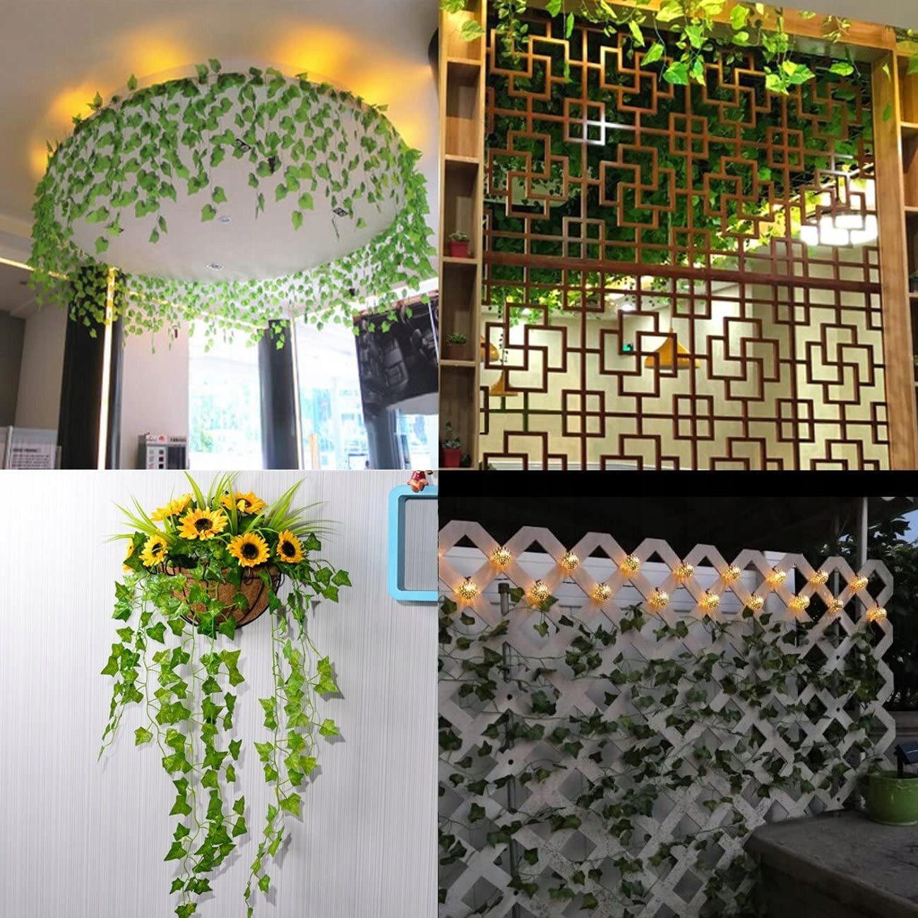 Lierre artificiel pour balcon 6 pcs 2m décoration murale megamix.sk