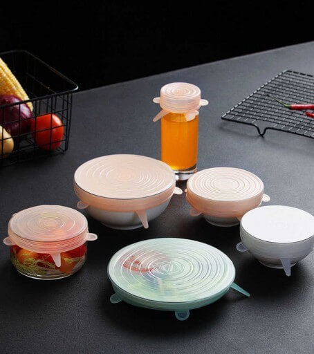 Couvercles universels en silicone pour aliments 6 pcs megamix.sk
