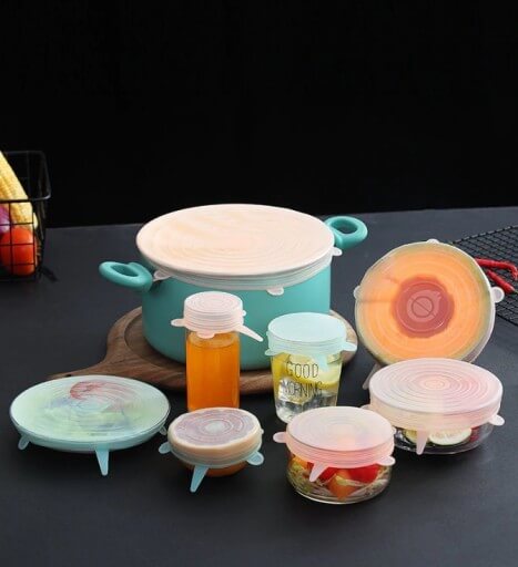 Couvercles universels en silicone pour aliments 6 pcs megamix.sk