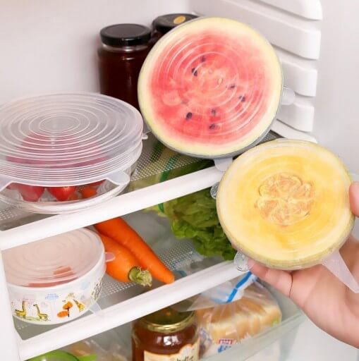 Couvercles universels en silicone pour aliments 6 pcs megamix.sk