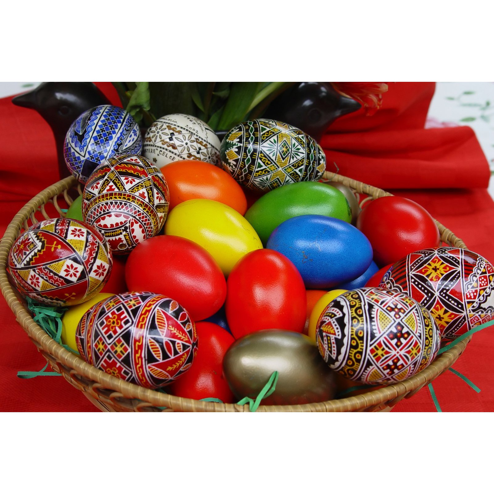 décoration d'œufs de Pâques vente décorations pysanky peintes percées megamix.sk