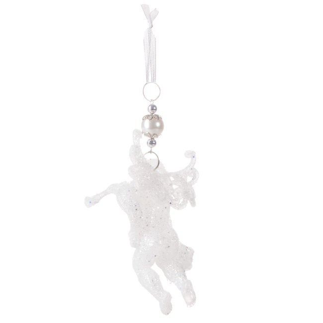 ornement de Noël pour arbre ange blanc 10cm megamix.fr