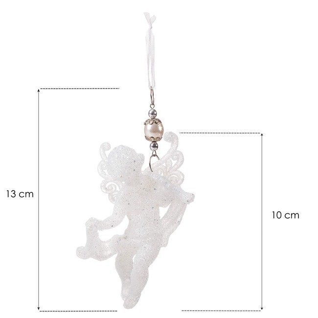 ornement de Noël pour arbre ange blanc 10cm megamix.fr