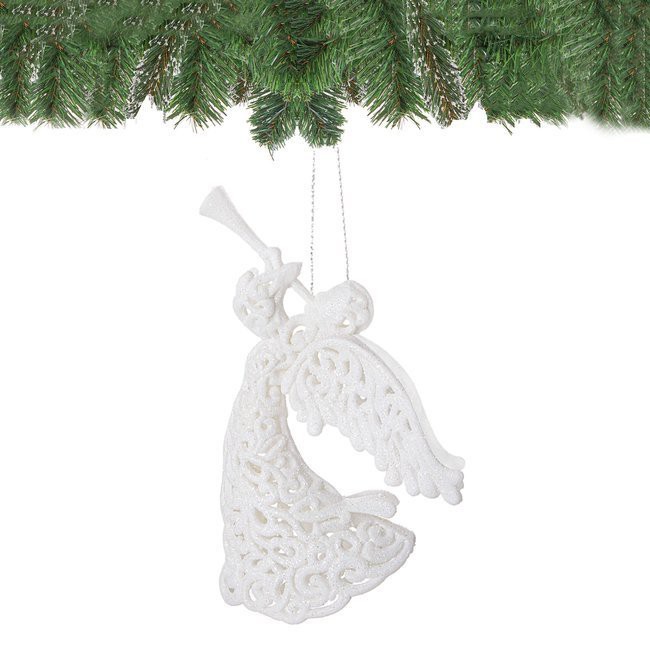 ornement de Noël pour arbre ange blanc 16cm megamix.fr