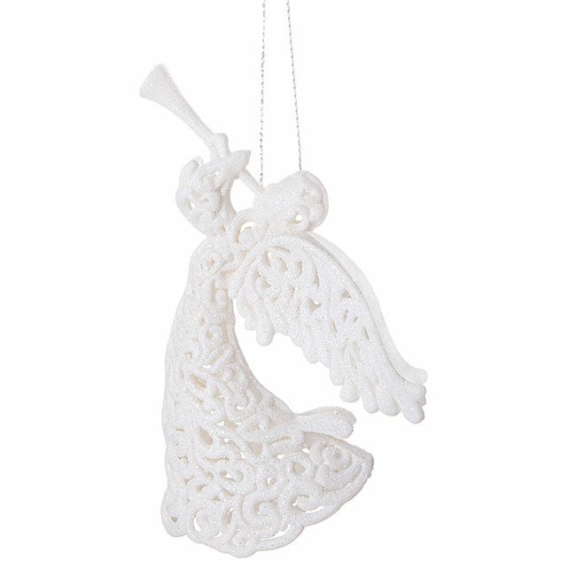 ornement de Noël pour arbre ange blanc 16cm megamix.fr