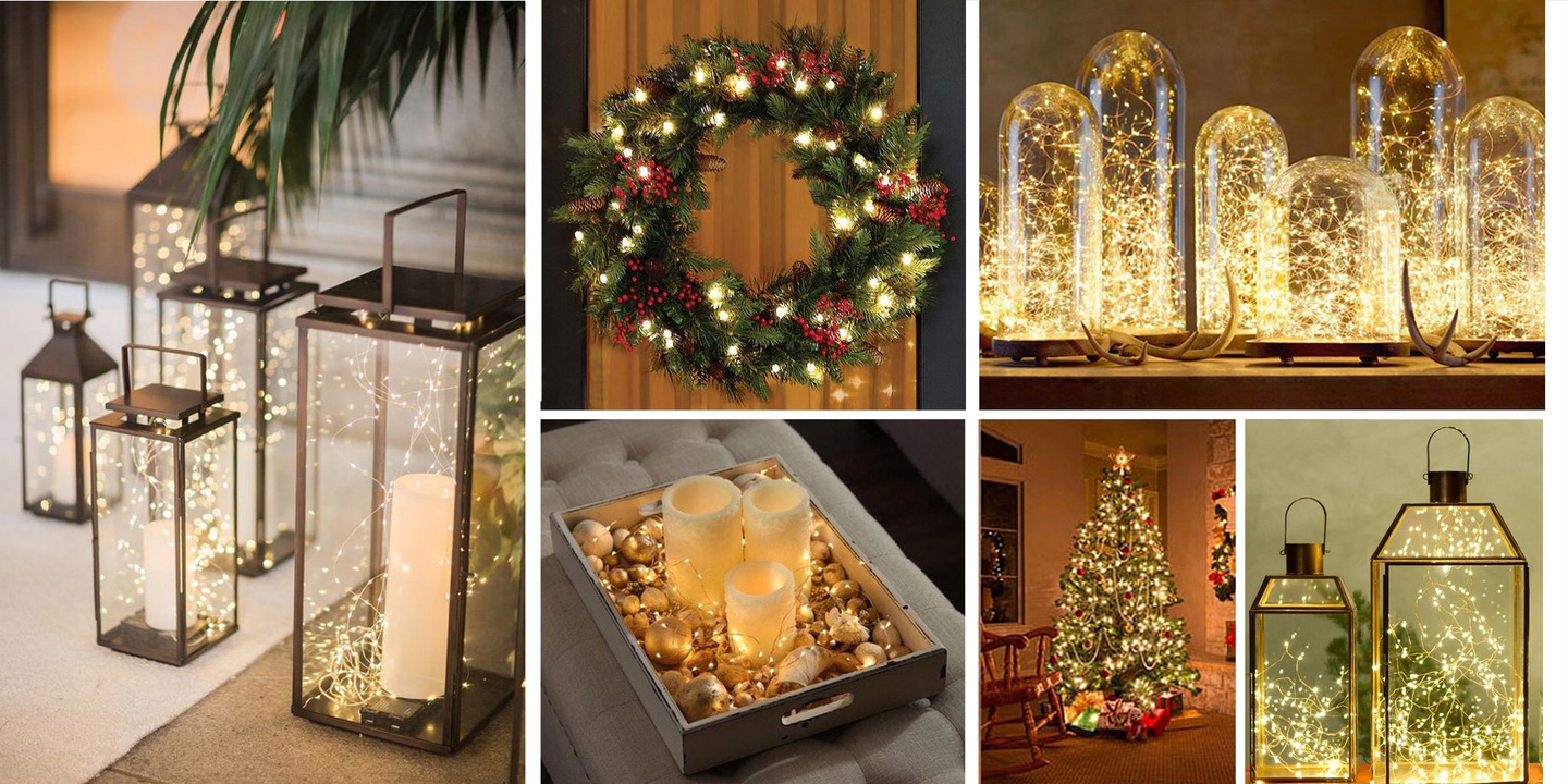 Fil lumineux avec 20 lampes LED à piles, lumière blanche chaude megamix.sk