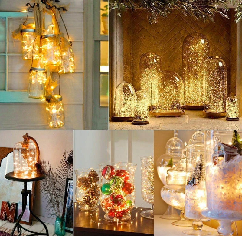 Fil lumineux avec 20 lampes LED à piles, lumière blanche chaude megamix.sk